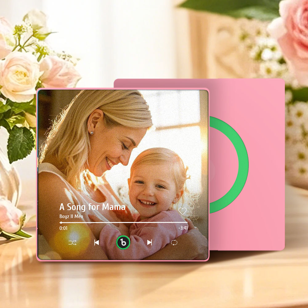 Aangepaste Muziekkoelkastmagneet Voor Vaderdag, Kleurrijk Framealbum, Koelkastmagneet, Muziekmuurfotosticker, Muziekbeweging Die Gespeeld Kan Worden, Cadeau - SokkenFoto