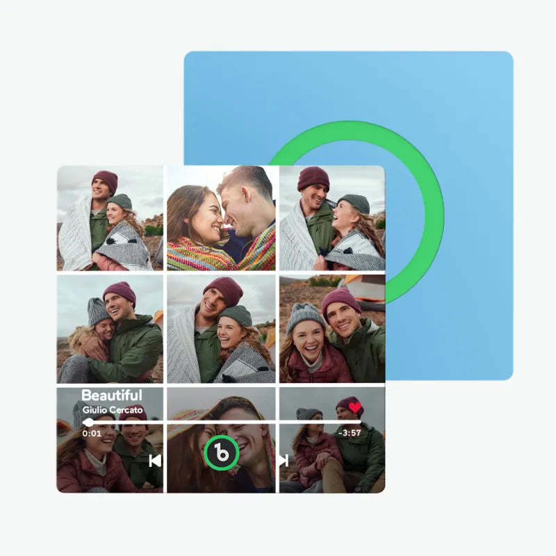 Aangepaste Muziekkoelkastmagneet Voor Vaderdag, Kleurrijk Framealbum, Koelkastmagneet, Muziekmuurfotosticker, Muziekbeweging Die Gespeeld Kan Worden, Cadeau - SokkenFoto