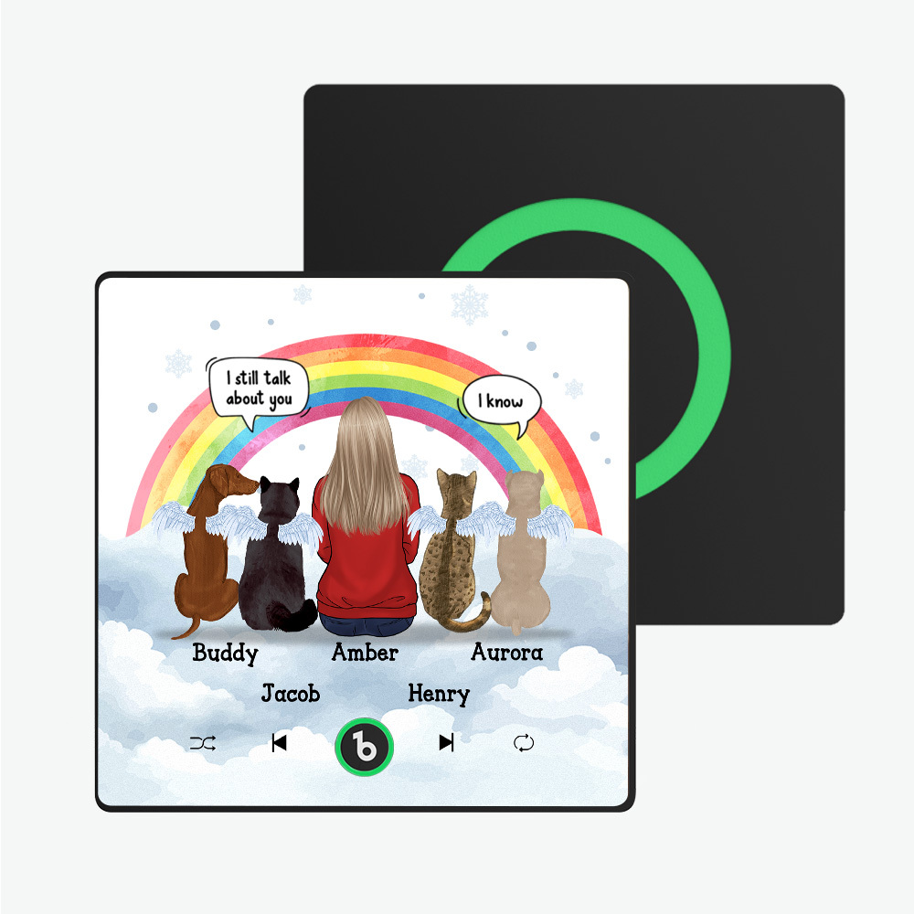 Aangepaste Album Fram Muziek Koelkastmagneet Foto Gepersonaliseerde Telefoon Muziek Koelkastmagneet Pro Aangepaste Karakter En Naam Koelkastmagneet Ik Mis Je Nog Steeds - SokkenFoto