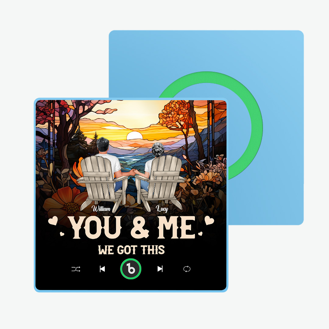 Aangepaste Muziek Koelkastmagneet Kleurrijk Frame Album Koelkastmagneet Muziek Muur Foto Sticker Aangepaste Familieportret Vrolijk Kerstfeest Kan Liedjes Spelen Cadeau Voor Koppels - SokkenFoto