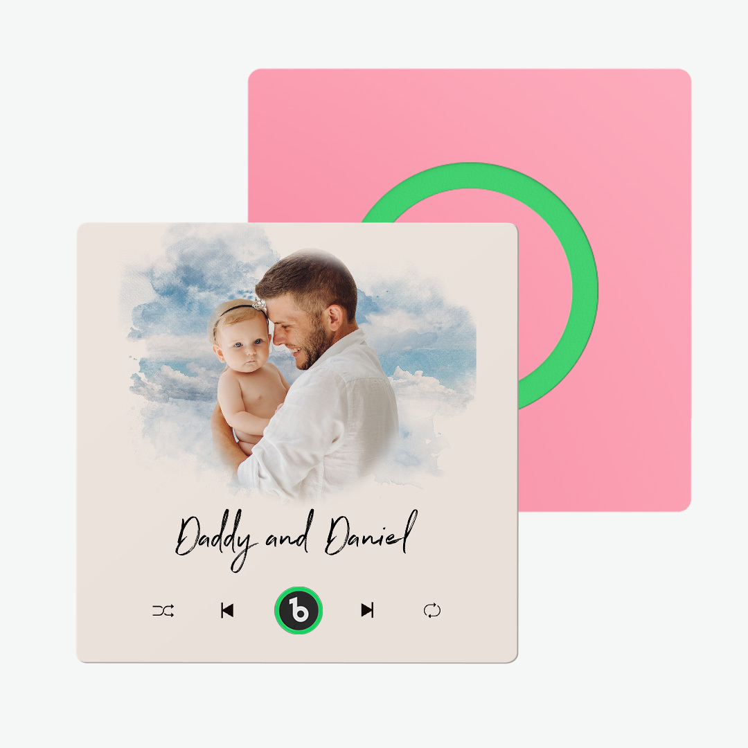 Aangepaste Amethist Paarse Muziek Koelkastmagneet Nieuwe 4.0 Upgrade Muziek Muur Foto Sticker Die Muziek Speelt Zonder Mobiele Telefoon Meerdere Stijlen Paar Geschenken - SokkenFoto