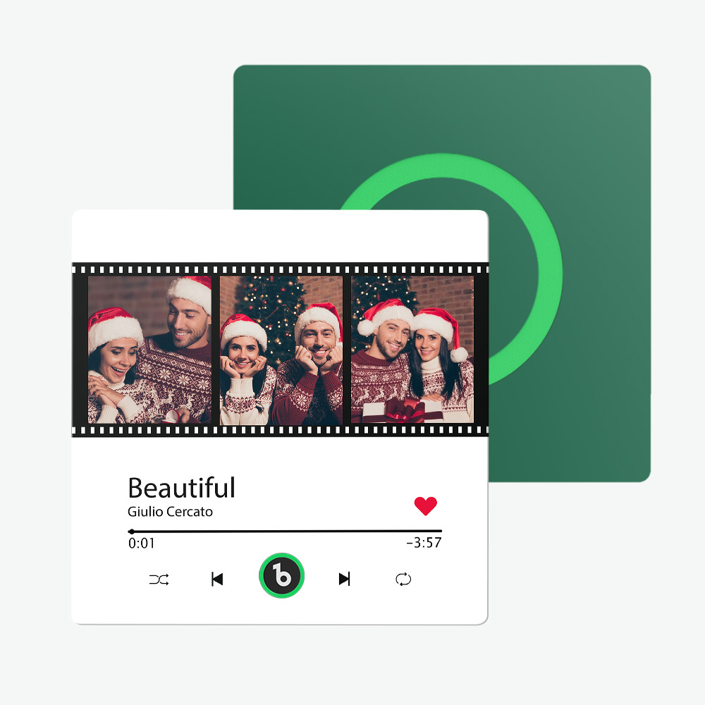 Aangepaste Amethist Paarse Muziek Koelkastmagneet Nieuwe 4.0 Upgrade Muziek Muur Foto Sticker Die Muziek Speelt Zonder Mobiele Telefoon Meerdere Stijlen Paar Geschenken - SokkenFoto