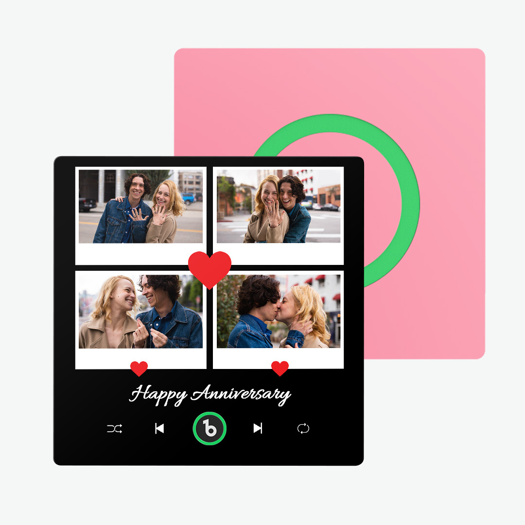 Gepersonaliseerde Muziekkoelkastmagneten Gepersonaliseerde Muziekkoelkastmagneet Kleurrijk Frame Albumkoelkastmagneet Kan Liedjes Afspelen Cadeau Voor Geliefde - SokkenFoto