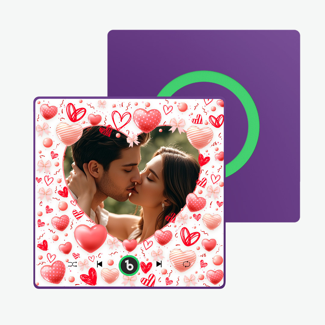 Gepersonaliseerde Muziekkoelkastmagneten Gepersonaliseerde Muziekkoelkastmagneet Kleurrijk Frame Albumkoelkastmagneet Kan Liedjes Afspelen Cadeau Voor Geliefde - SokkenFoto