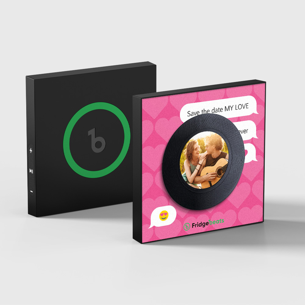 Aangepaste Muziek- En Fotokoelkastmagneet Kan 1-6 Vinyls En Liedjes Aanpassen