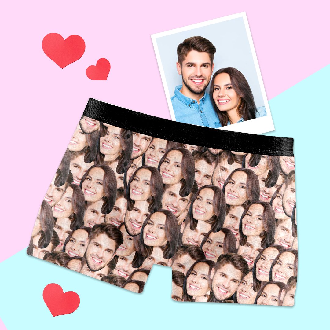 Aangepaste Gezicht Mash Bokser Korte Broek