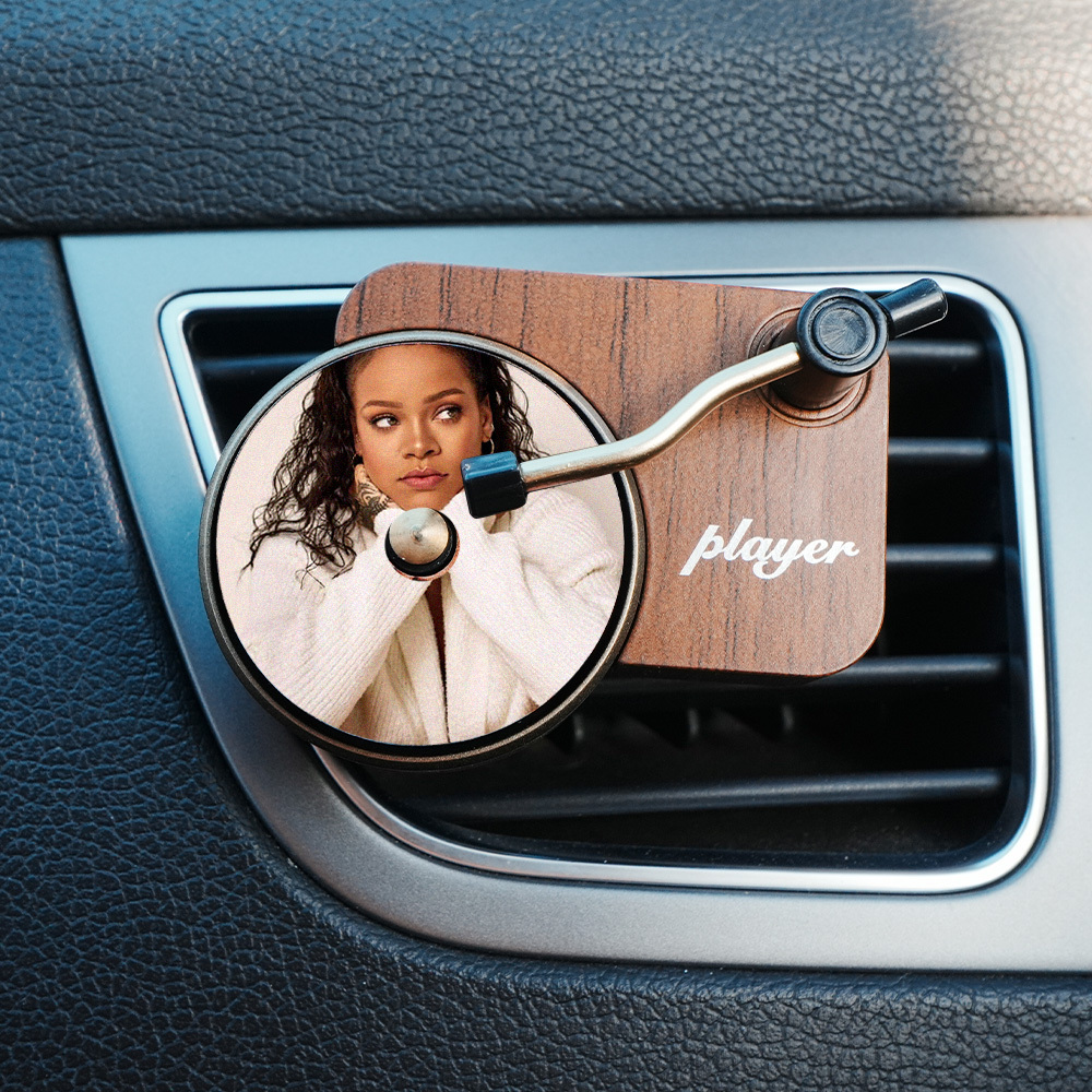 Personaliseer Air Vinyl Draaitafel Verfrissers Ontwerp Uw Auto Met Uw Favoriete Albums Roze Auto Luchtverfrisser Pop Smoke Platenspeler - SokkenFoto