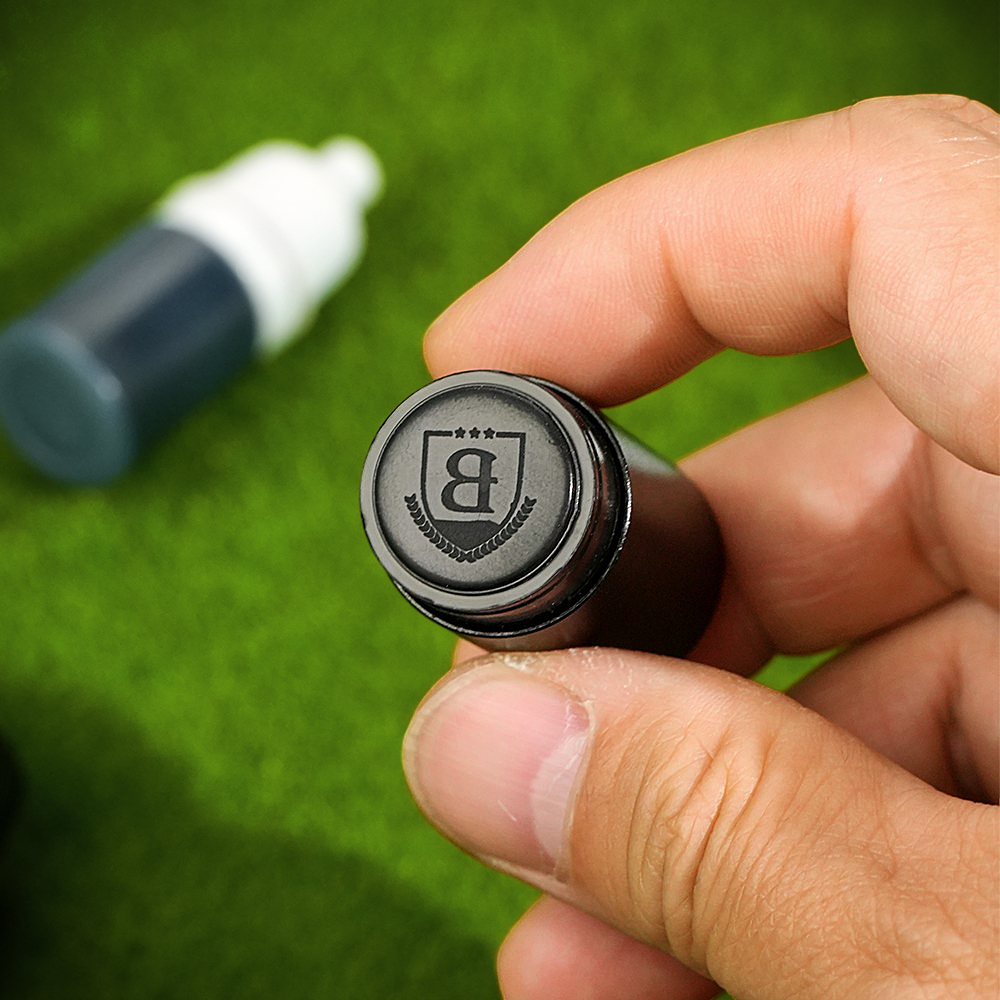 Gepersonaliseerde Gemonogrammeerde Golfbalstempel Met Metalen Opbergdoos Verjaardag Vaderdagcadeau Voor Golfspeler