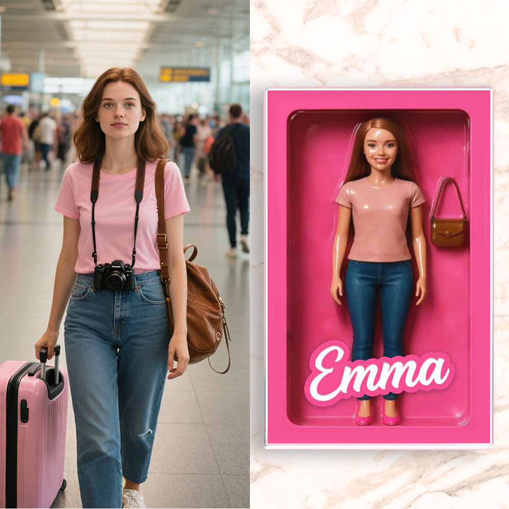 Gepersonaliseerd Portret Van Een Actiefiguur In Poppenstijl, Aangepaste Speelgoeddooskunst, Aangepaste Starterskit, Aangepaste Speelgoedfiguurkunst, Trendy Cadeau Voor Een Actiefiguur