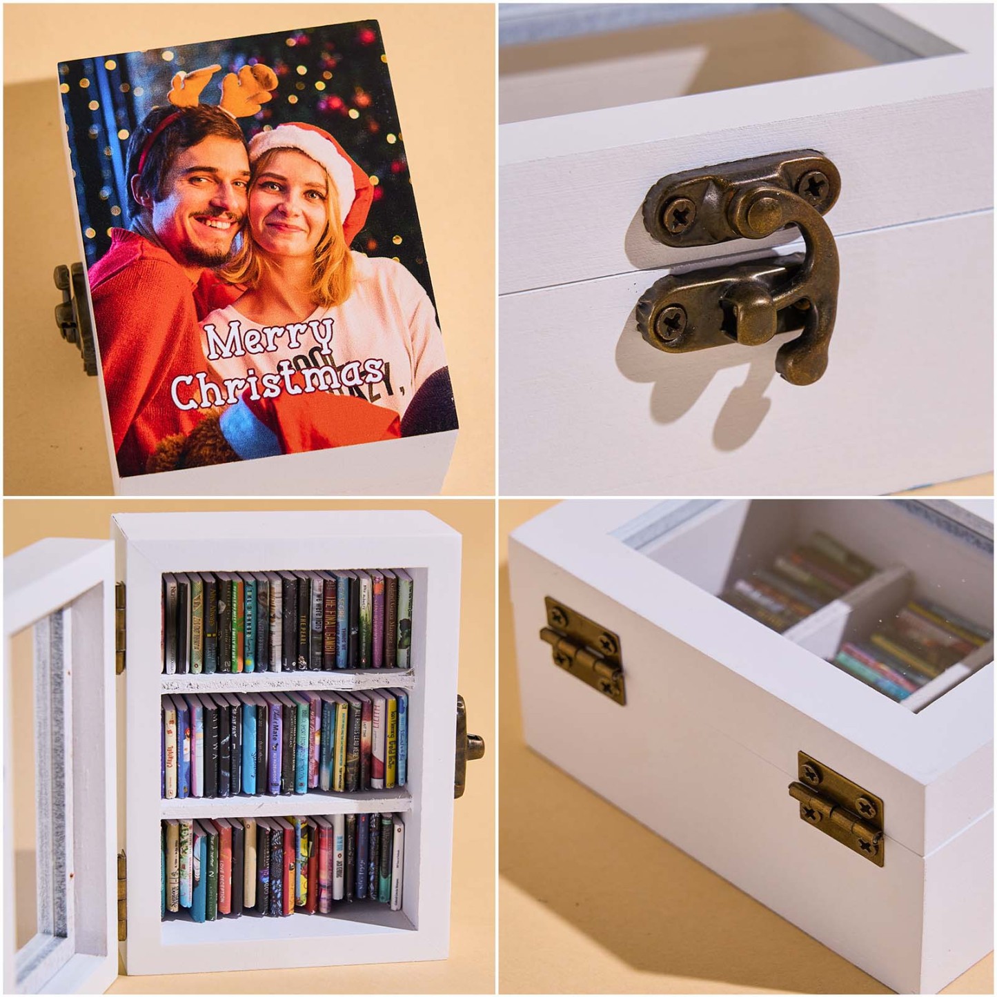 Gepersonaliseerde Pocket Edition Boekenkast Met Angst, Mini Boekenkast, Miniatuur Landschap, Miniatuur Boekenkast, Cadeau Voor Boekenliefhebbers, Studeerkamerdecoratie