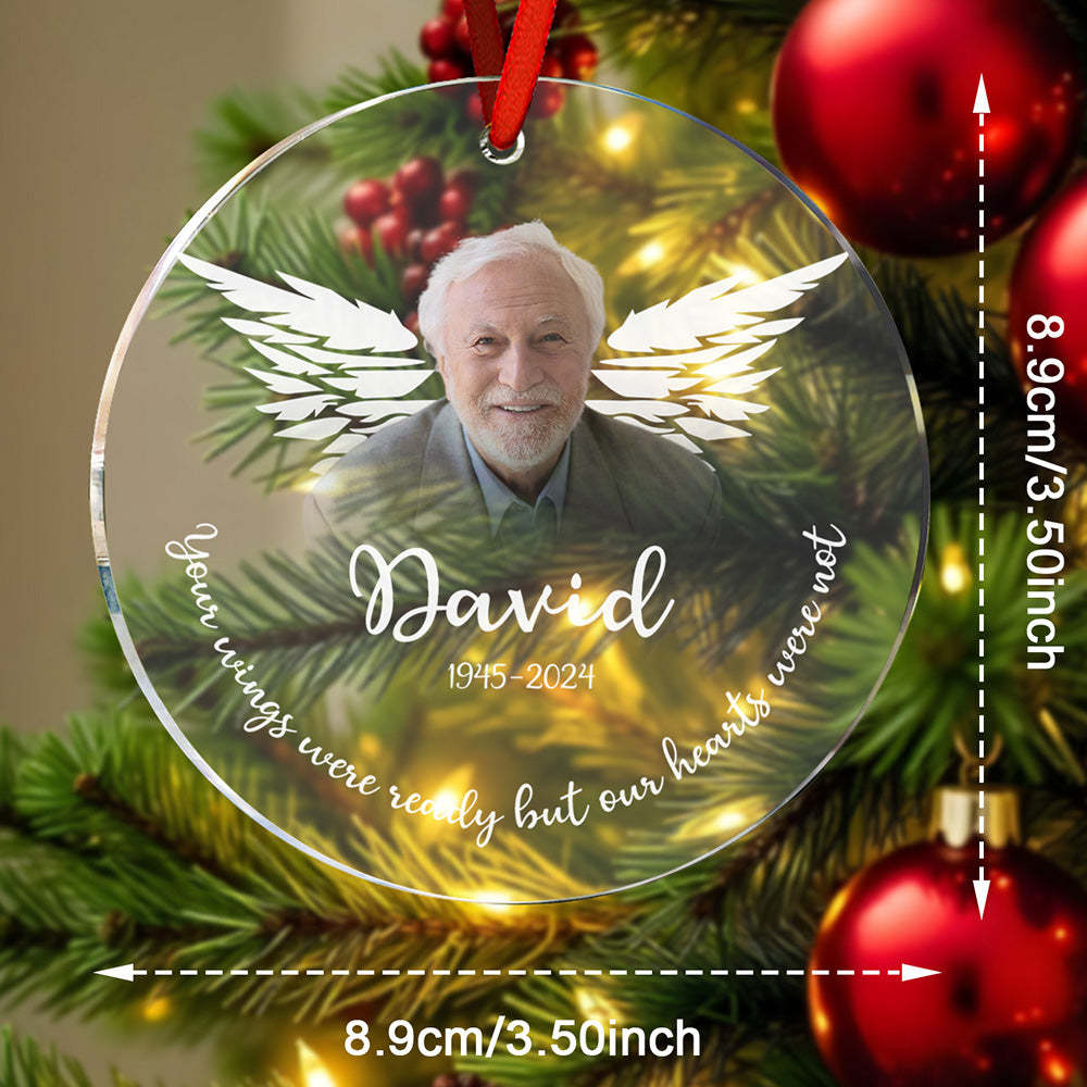 Gepersonaliseerde Memorial Photo Christmas Ornament Kerstcadeaus Voor Familie - SokkenFoto