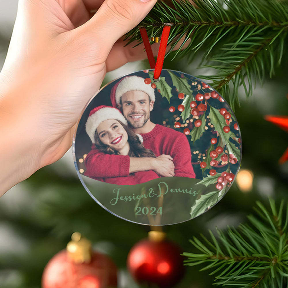 Gepersonaliseerde Kerst Foto Ornament Kerstboom Decoratie Cadeaus Voor Familie Of Vrienden - SokkenFoto