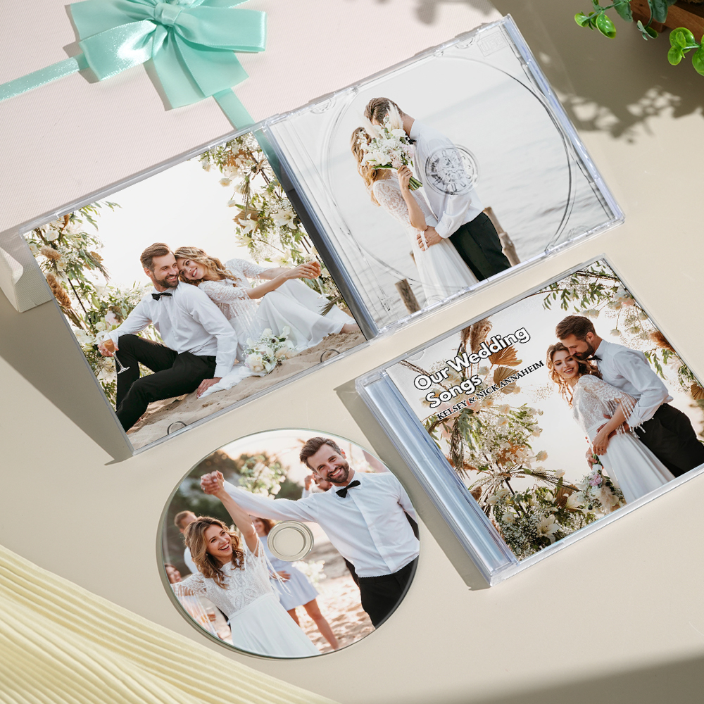 Aangepaste 10 Liedjes Cd & Jewel Case Met 5 Foto's Lied Cadeau Voor Cd-liefhebbers Cadeaus Voor Papa - SokkenFoto