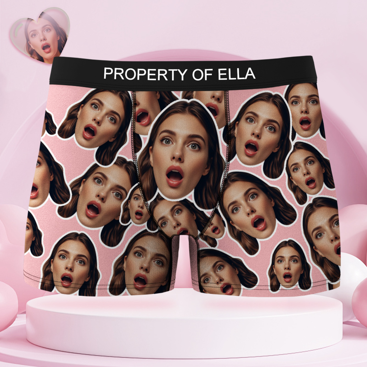 Valentijnsdag Geschenken Aangepaste Mash Gezicht Boxershorts Heren Gezicht Ondergoed Grappige Liefhebbers Kerst Boxer Cadeau - SokkenFoto