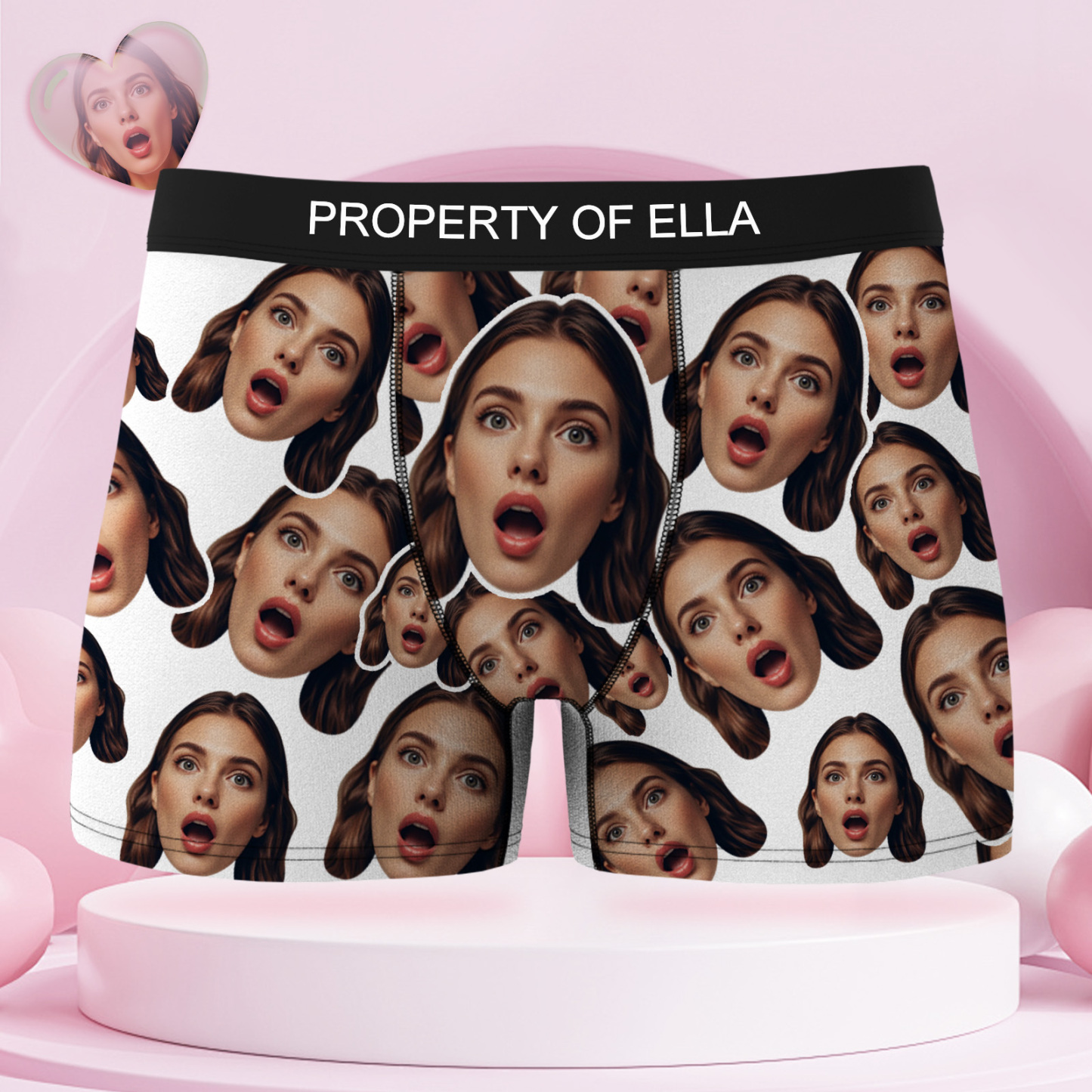 Valentijnsdag Geschenken Aangepaste Mash Gezicht Boxershorts Heren Gezicht Ondergoed Grappige Liefhebbers Kerst Boxer Cadeau - SokkenFoto