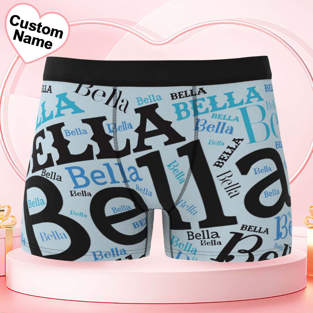 Gepersonaliseerde Herenboxershorts Met Naam In Modieuze Stijl - SokkenFoto