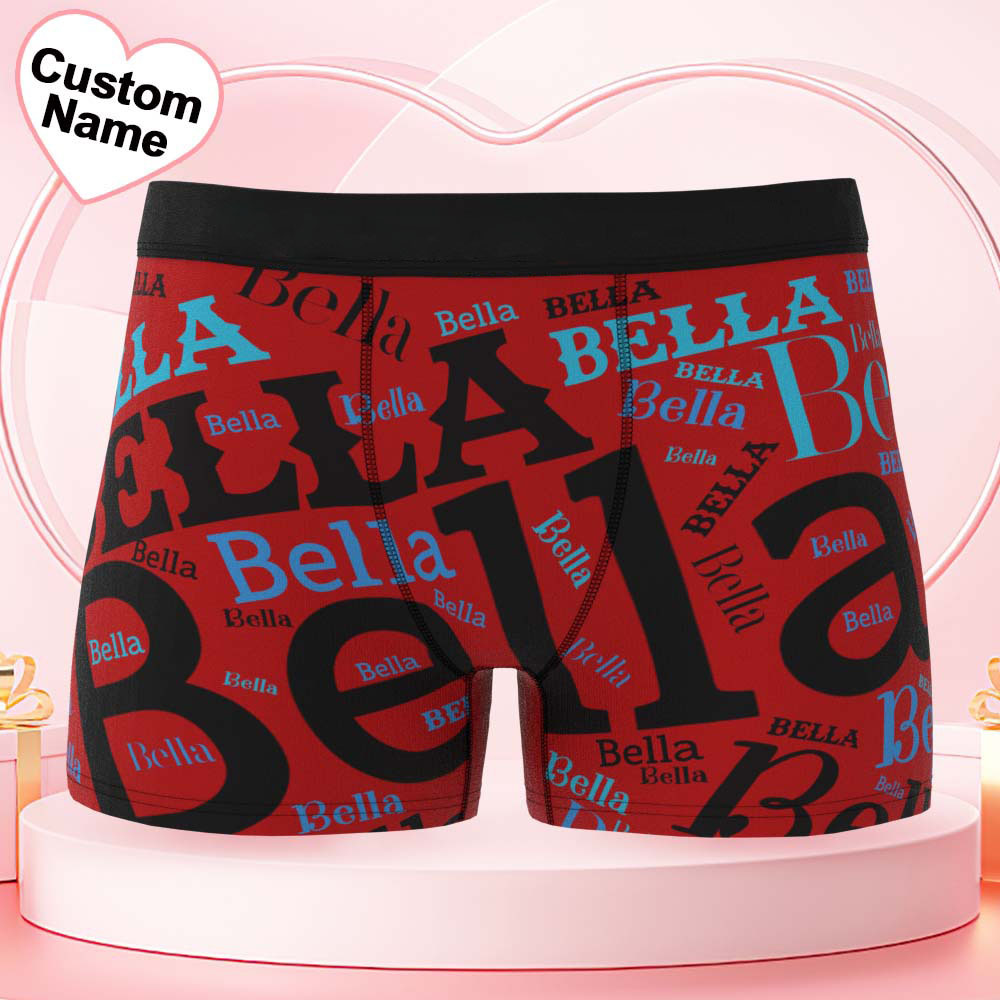 Gepersonaliseerde Herenboxershorts Met Naam In Modieuze Stijl - SokkenFoto