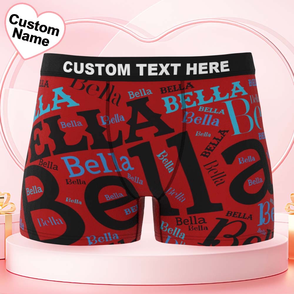 Gepersonaliseerde Herenboxershorts Met Naam In Modieuze Stijl - SokkenFoto