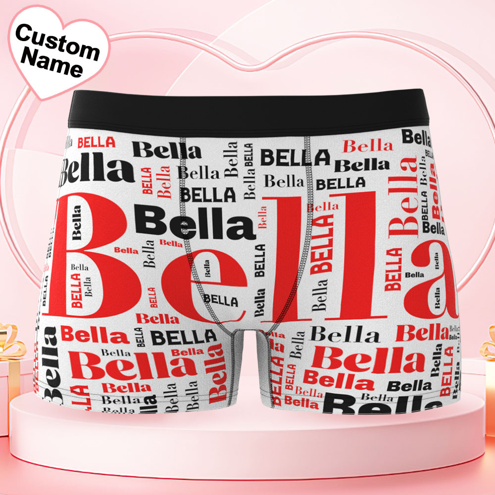 Herenondergoed Met Eigen Naam, Boxershorts Voor Heren, Gepersonaliseerde Boxershorts - SokkenFoto