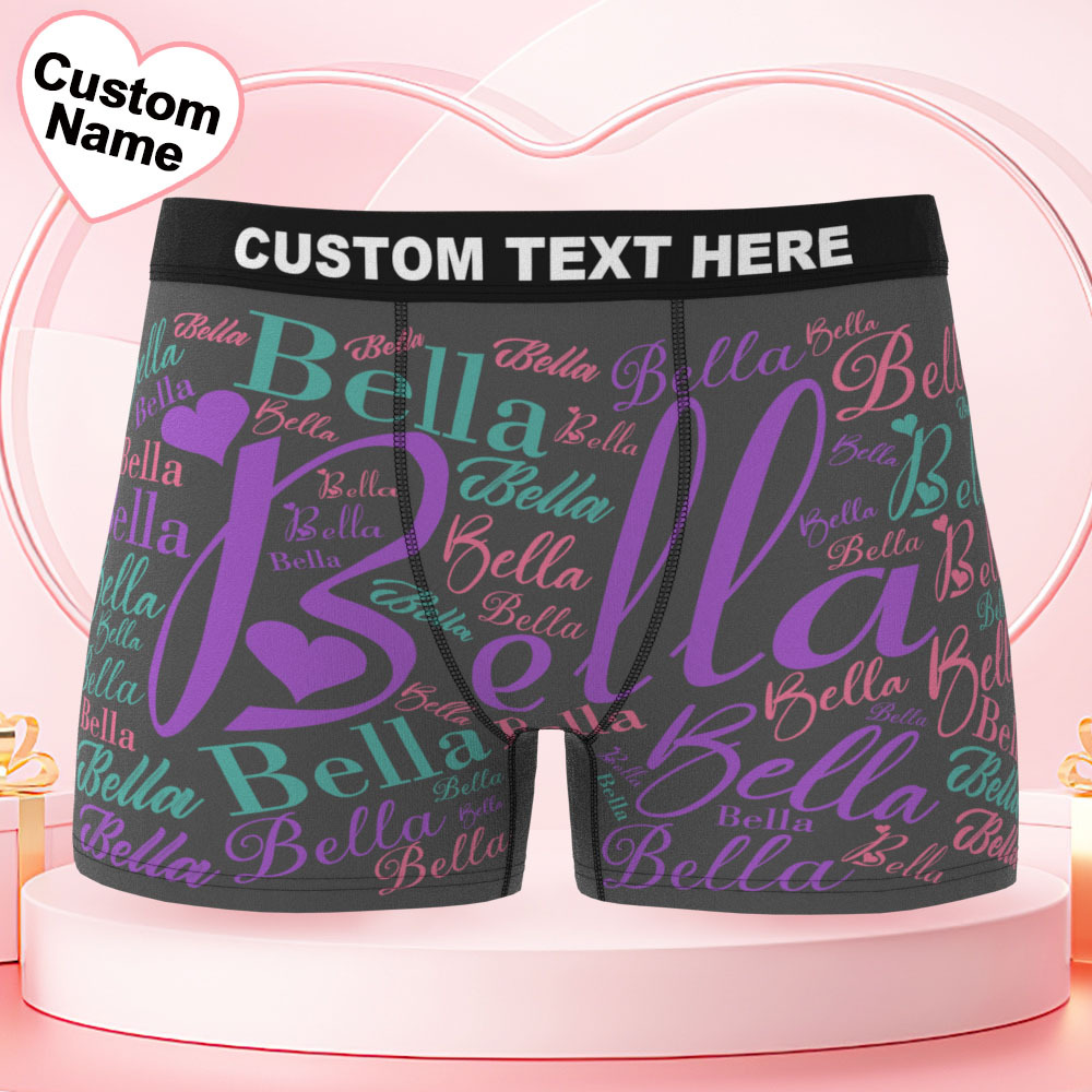Gepersonaliseerde Herenboxershorts Met Naam En Hartje - SokkenFoto