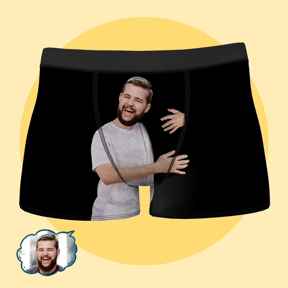 Aangepaste Gezichtsbokser Knuffelen Gepersonaliseerde Bokser Met Gezicht Aangepaste Boxershorts Boxer Voor Hem
