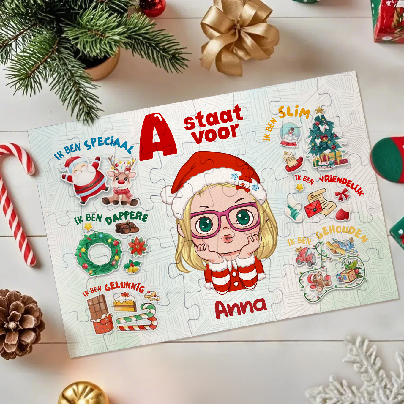Legpuzzel Gepersonaliseerd - Gelukkige Verjaardag | Cadeau Voor Kleinkind - Cadeau Voor Kinderen - Trendy 2024 Nieuw 2024 - Gepersonaliseerde Puzzel