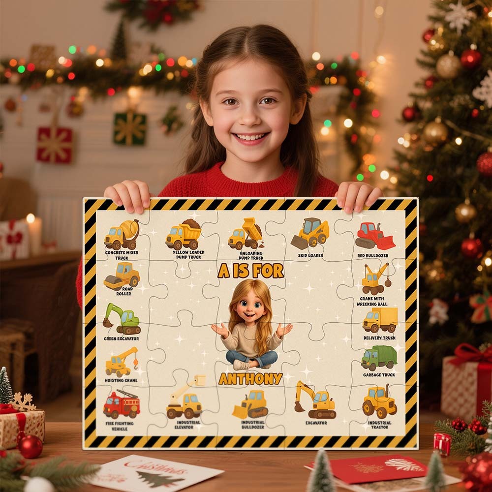 Gepersonaliseerde Legpuzzel - Gelukkige Verjaardag Kerstcadeau Voor Kleinkind - Cadeau Voor Kinderen - Trendy Nieuw 2025 - Gepersonaliseerde Puzzel - SokkenFoto