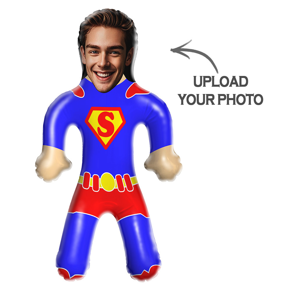 Aangepaste Gezicht Air Minime Pop Opblaasbare Minime Ballon Gepersonaliseerde Opblaaspoppen Voor Feest - SokkenFoto