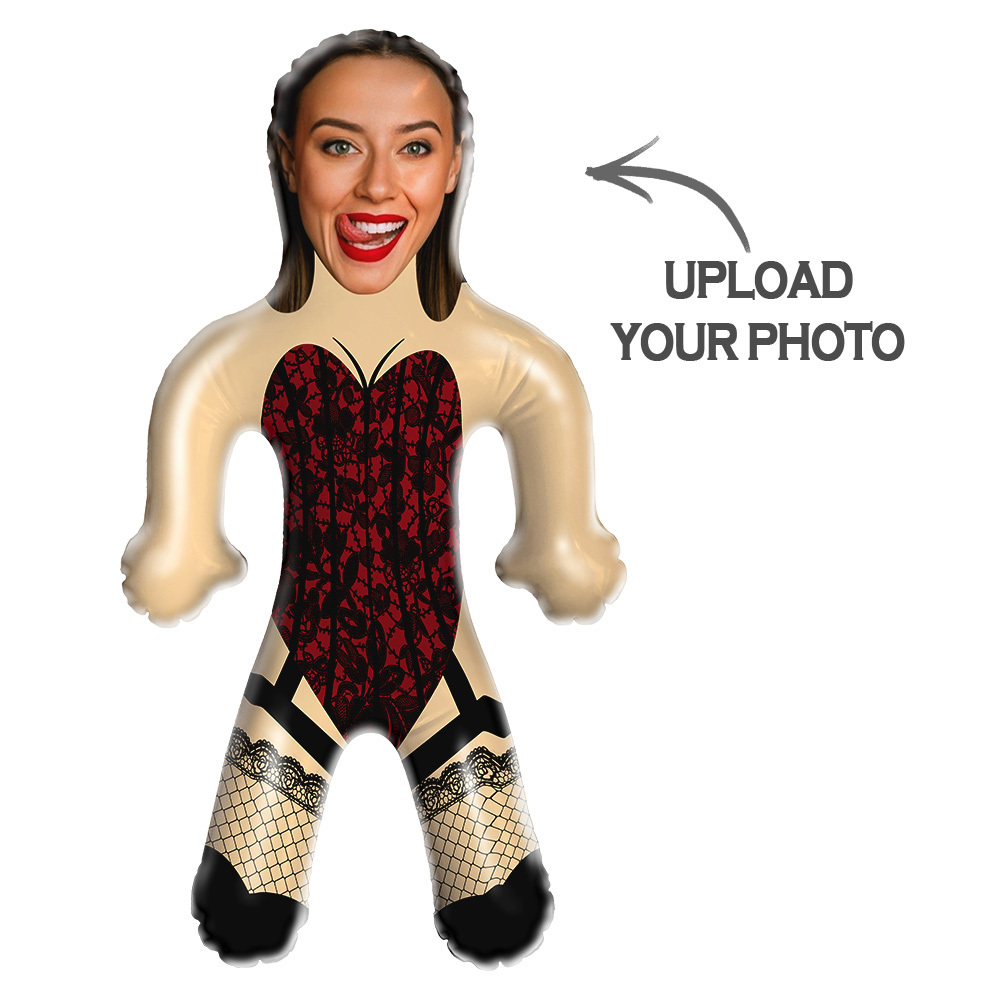 Aangepaste Opblaasbare Minime Ballon Opblaaspoppen Sexy Bodysuit Pop Aangepaste Gezicht Lucht Minime Voor Koppel - SokkenFoto