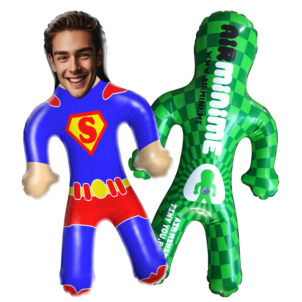 Aangepaste Gezicht Air Minime Pop Opblaasbare Minime Ballon Gepersonaliseerde Opblaaspoppen Voor Feest - SokkenFoto