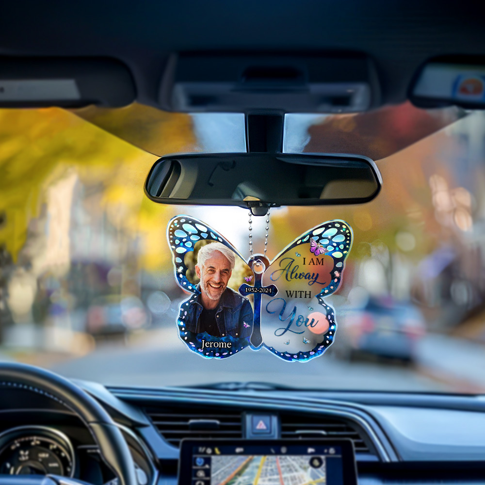Gepersonaliseerde Foto En Tekst Memorial Christmas Ornament Ik Ben Altijd Bij Je - SokkenFoto