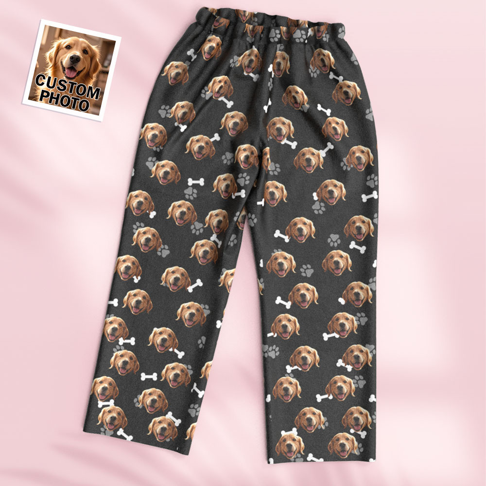 Gepersonaliseerde Pyjama Met Lange Mouwen En Foto's, Gepersonaliseerd Met Fotobotten - SokkenFoto