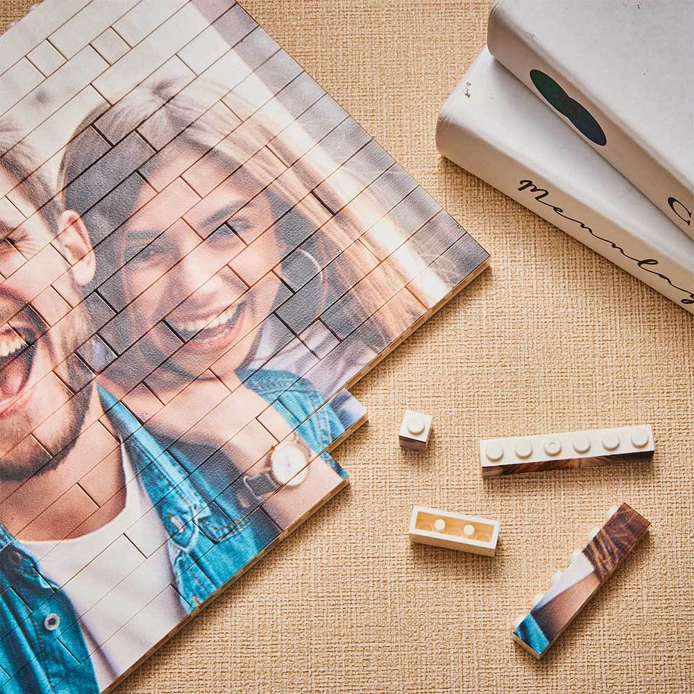 Aangepaste Bouwsteenpuzzel Gepersonaliseerde Foto En Naamsteen Voor Mijn Vrouw - SokkenFoto