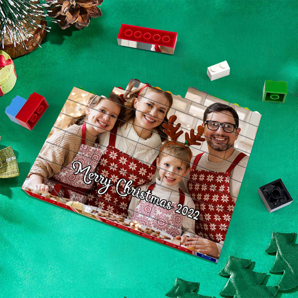Gepersonaliseerde Kleuren Building Brick Custom Photo Block Puzzles Cadeaus Voor Familie - SokkenFoto
