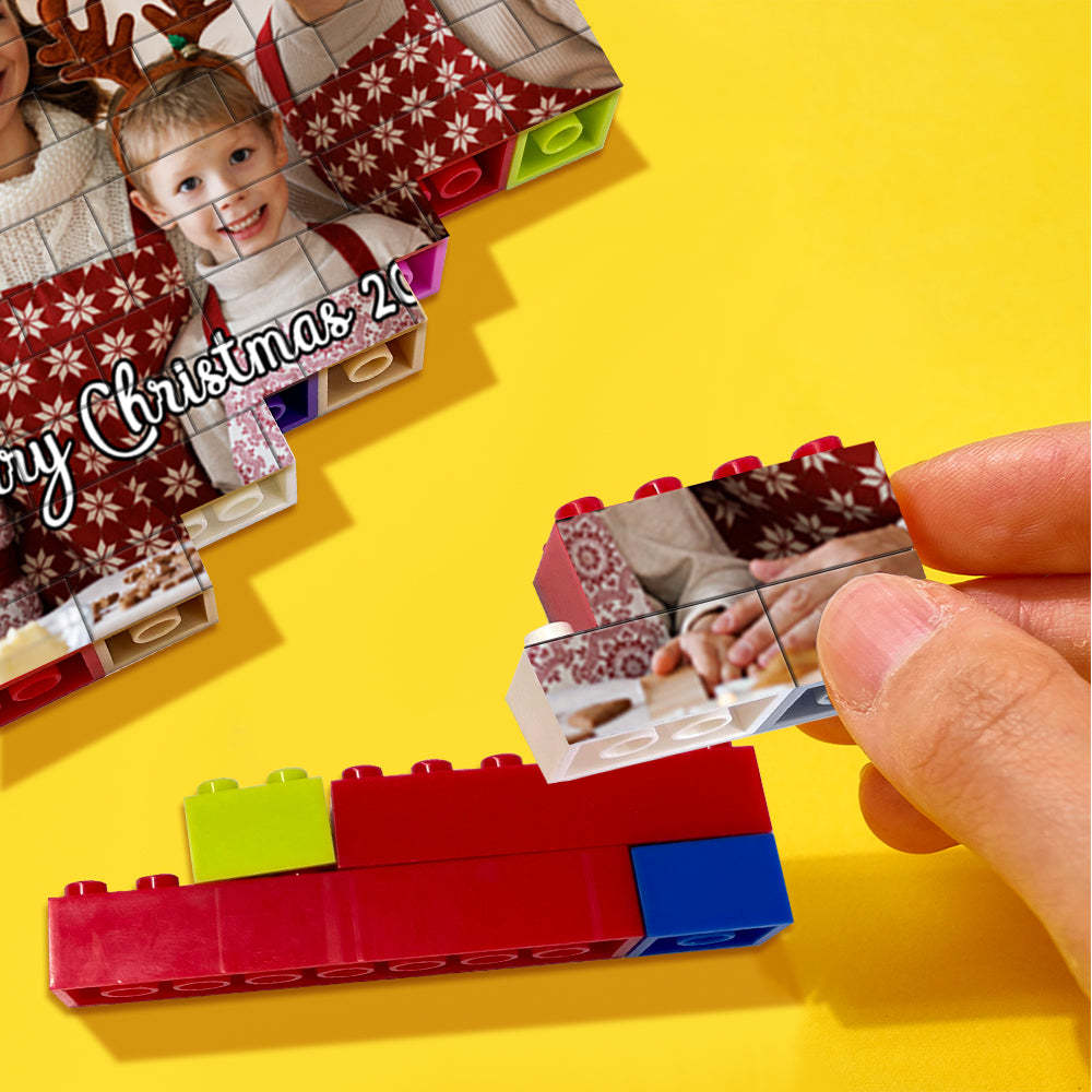 Gepersonaliseerde Kleuren Building Brick Custom Photo Block Puzzles Cadeaus Voor Familie - SokkenFoto