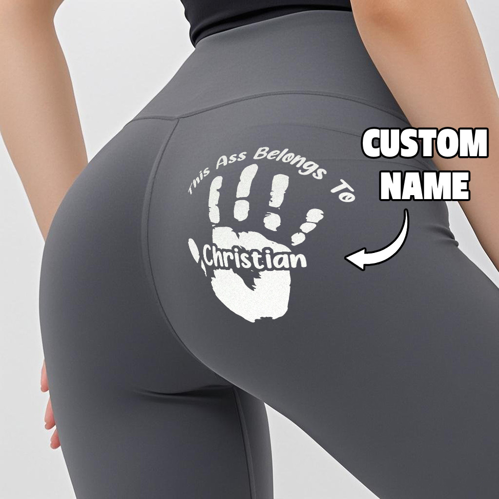 Dit Ass Belongs To - Ondeugende Cadeaus Voor Vrouw En Vriendin - Gepersonaliseerde Flared Leggings