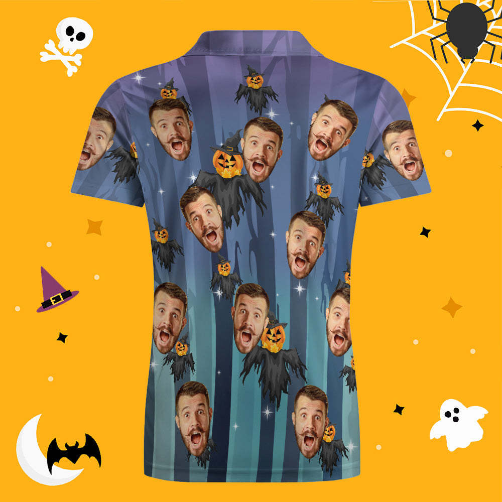 Mannen Aangepaste Grappig Gezicht Shirt Gepersonaliseerde Golfshirts Voor Halloween Drama Cadeau Batman - SokkenFoto