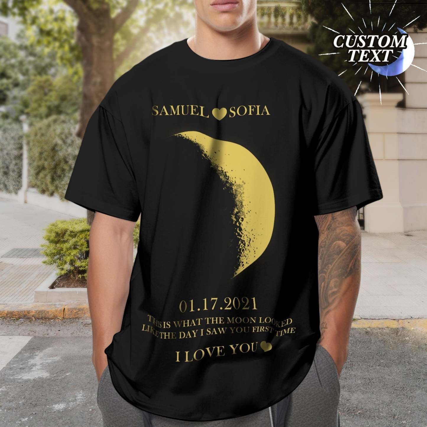 Aangepaste Maanfase En Namen Houten Frame Met Uw Tekst Moon Phase Gifts Collection - SokkenFoto