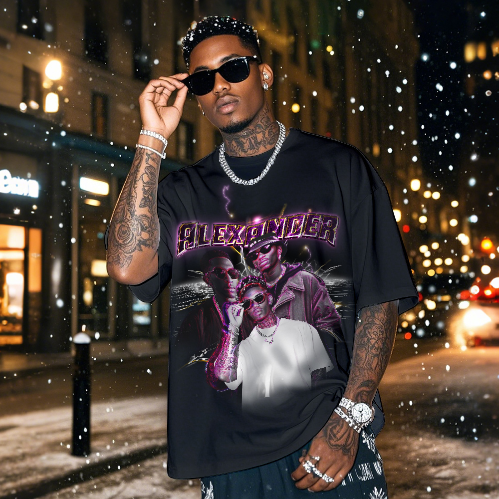 Gepersonaliseerde Retro Fashion T-shirt Aangepaste Foto Kerstcadeau Met Vintage Stijl - SokkenFoto