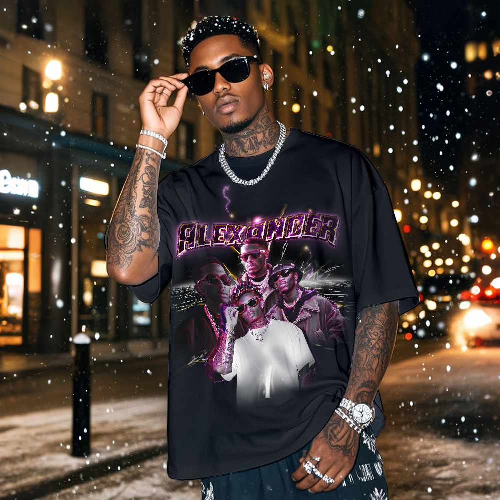 Gepersonaliseerde Retro Fashion T-shirt Aangepaste Foto Kerstcadeau Met Vintage Stijl - SokkenFoto