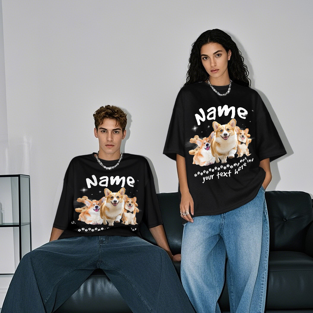 Aangepaste Foto Vintage Retro Kat T-shirt Gepersonaliseerd Schattig Kattenfoto T-shirt Cadeau-idee - SokkenFoto