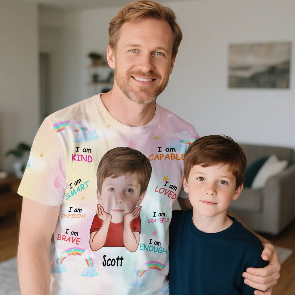 Gepersonaliseerd Vadershirt, Vaderdagshirt, Aangepast Vaderdag Supervadershirt, Cadeau - SokkenFoto