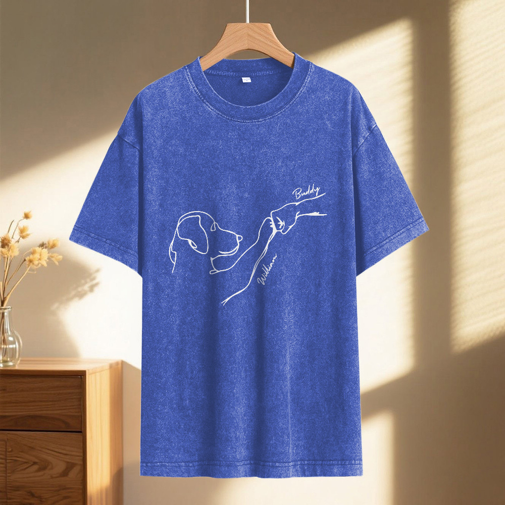 Gepersonaliseerde Pet Name Mash T-shirt, Gepersonaliseerd, Veelkleurig, Grappig Shirt Voor Papa - SokkenFoto