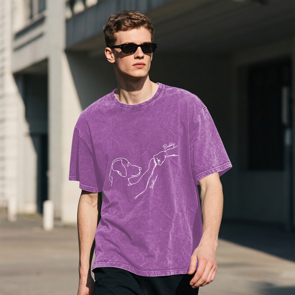 Gepersonaliseerde Pet Name Mash T-shirt, Gepersonaliseerd, Veelkleurig, Grappig Shirt Voor Papa - SokkenFoto