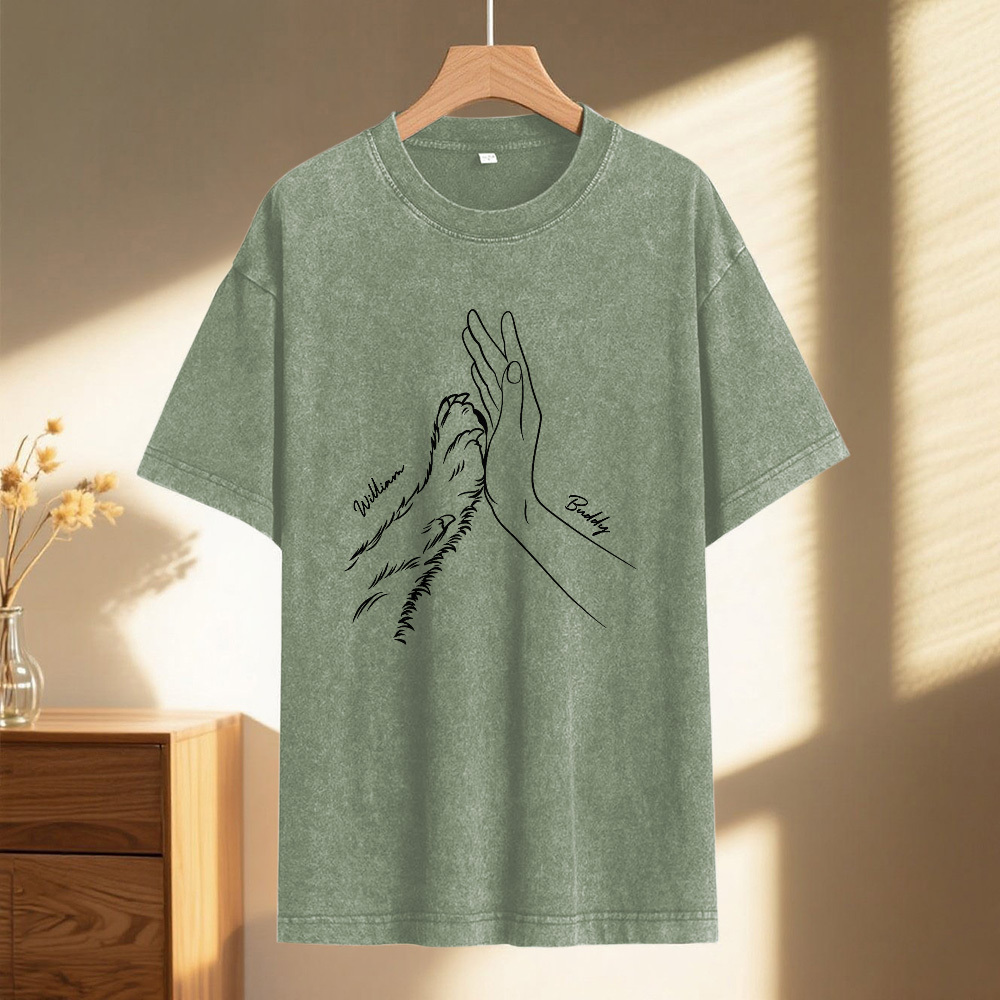 Gepersonaliseerde Pet Name Mash T-shirt, Gepersonaliseerd, Veelkleurig, Grappig Shirt Voor Papa - SokkenFoto