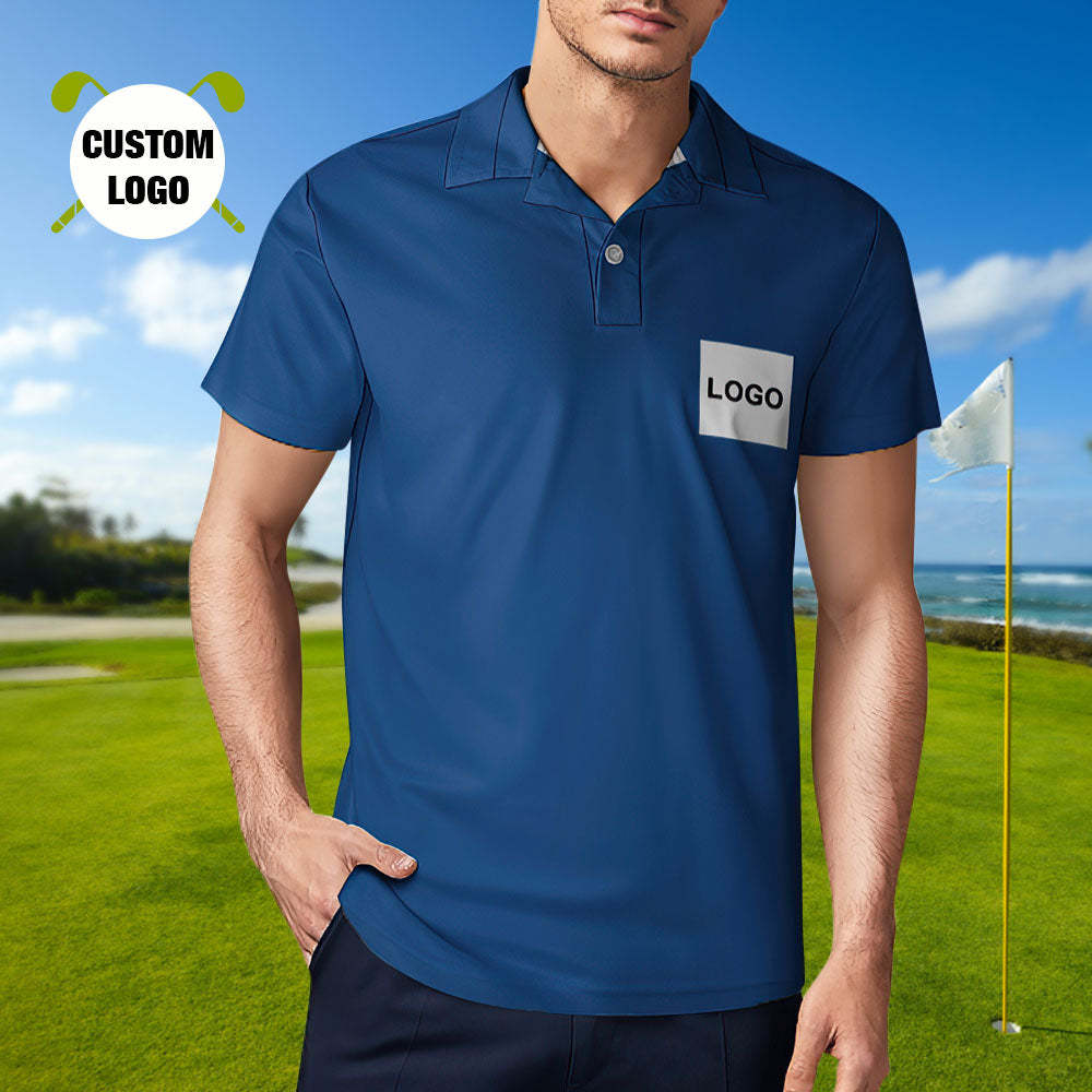 Heren Poloshirt Met Eigen Logo, Gepersonaliseerde Golfshirts - SokkenFoto