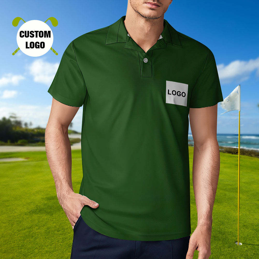 Heren Poloshirt Met Eigen Logo, Gepersonaliseerde Golfshirts - SokkenFoto