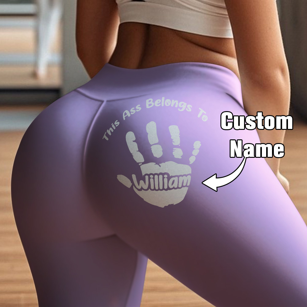 Dit Ass Belongs To - Ondeugende Cadeaus Voor Vrouw En Vriendin - Gepersonaliseerde Flared Leggings
