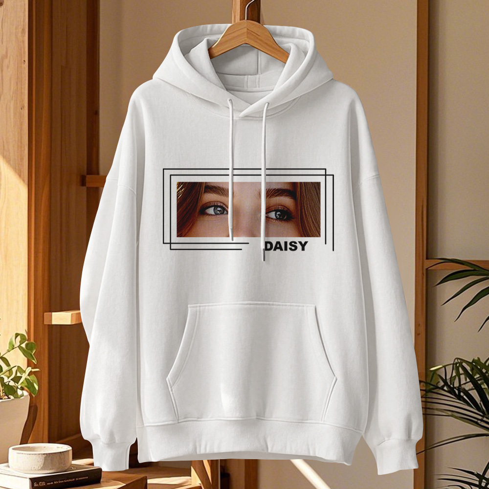 Uniek Aangepast Ogen-t-shirt, T-shirt Met Ogen Van Geliefde, Gepersonaliseerd Ogen-kunstwerk, Uniek Ogen-schetskunstwerk Van Fotocadeau Voor Uw Geliefde - SokkenFoto