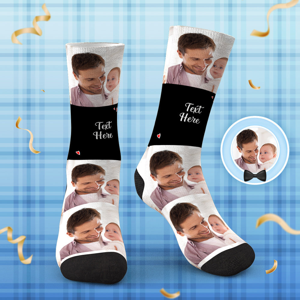 Aangepaste Foto Sokken Ik Hou Van Je Papa Gepersonaliseerde Vaderdag Cadeaus